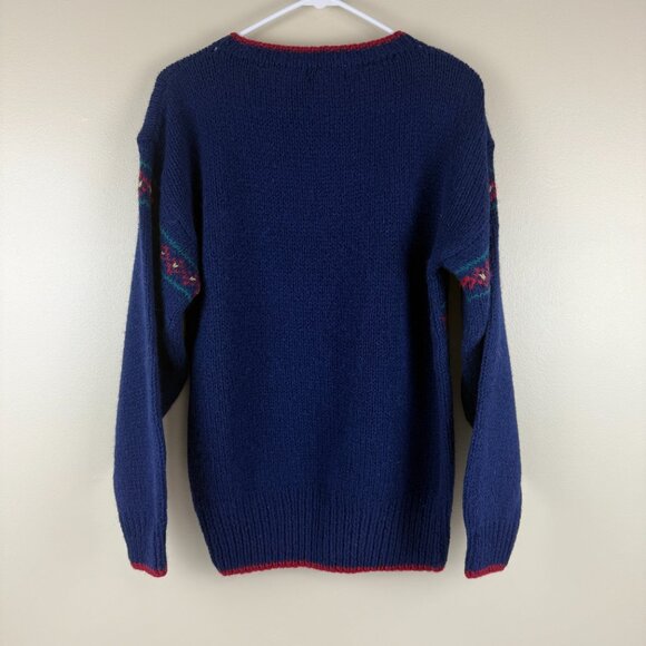 NWT SKYR Sportswear 100% Shetland Wool Floral Fair Isle Sweater - Picture 3 of 12